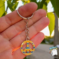 Брелок для ключів "Peace Ukraine". Кольори прапору України